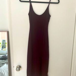 Urban Outfitters - Maroon Ribbed Bodycon Dress